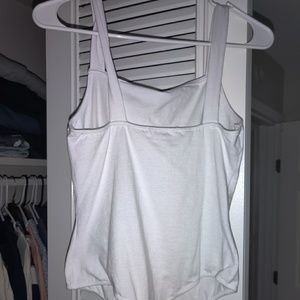 WHITE tank top body suit